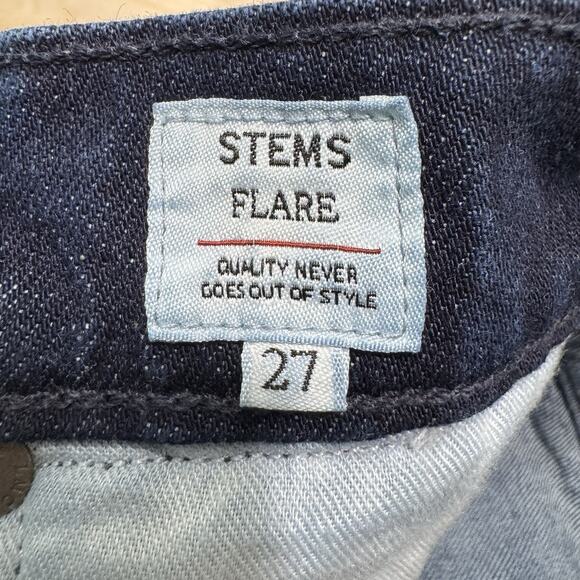 Anthropologie X Levis Jeans Womens 27 Blue Sky Rinse Stems Flare Mid Rise - Picture 7 of 16